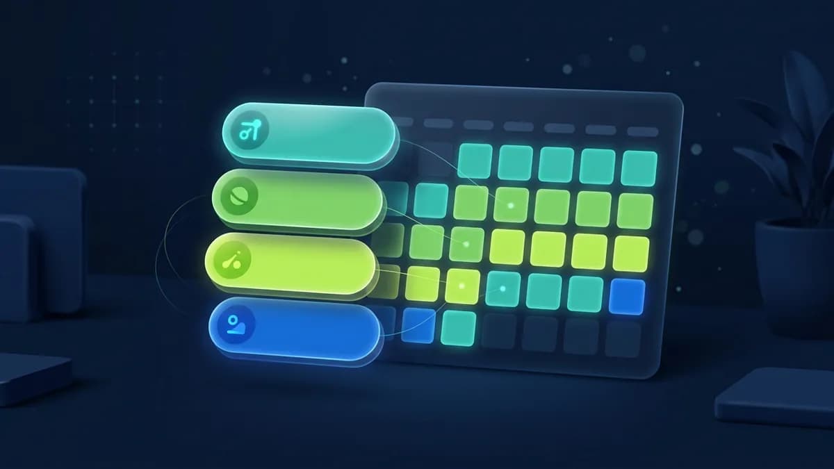 A full but calm calendar with follow-up actions running alongside it on their own.